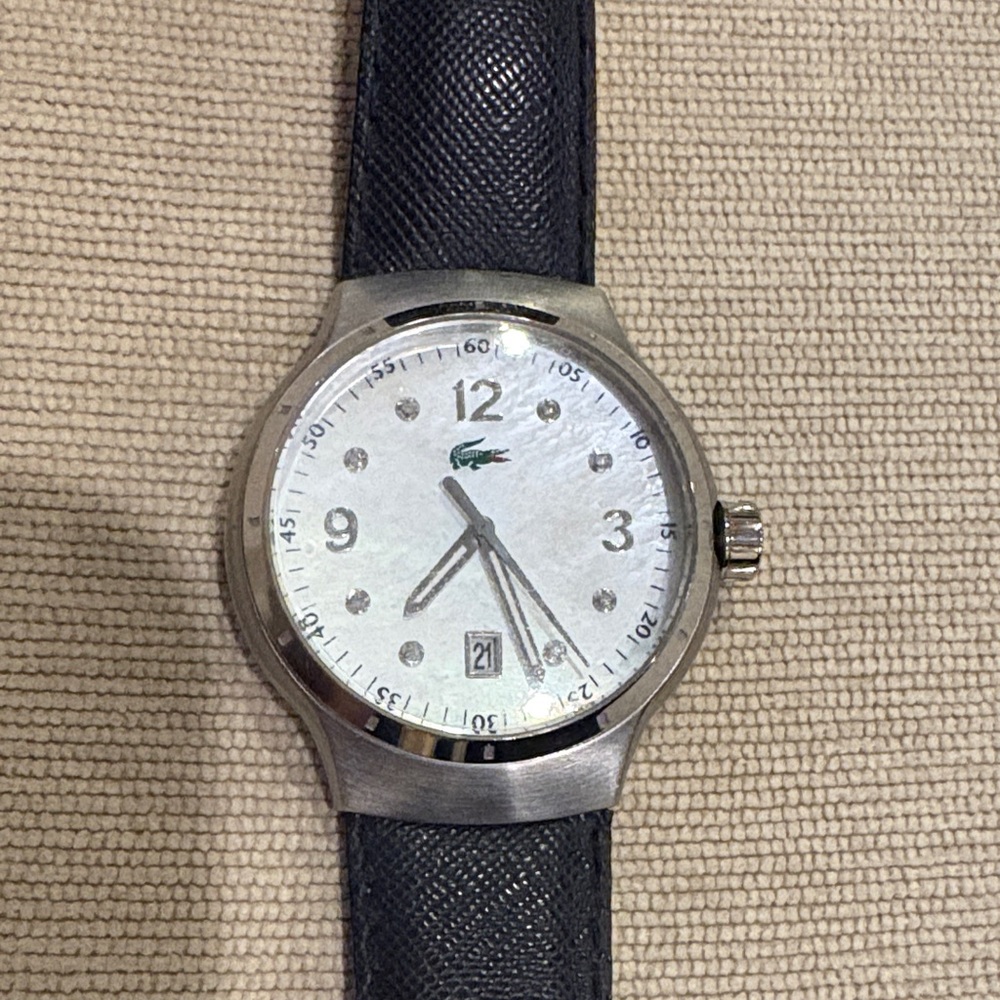 Lacoste Silver Case with Black Strap Smartwatch